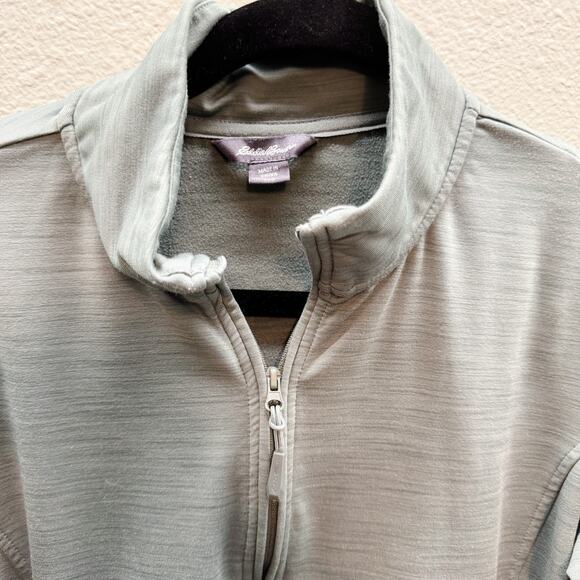 Eddie Bauer Green Space Dye 1/4 Performance Pullover Jacket - Large - Picture 4 of 8